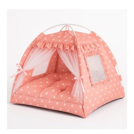 Pink Pet Teepee Tent for Dogs Cats and Bunnies