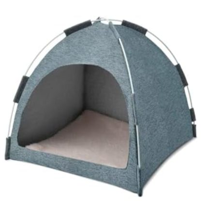 Blue Grey Portable Cat Tent House for Indoor Small Pets